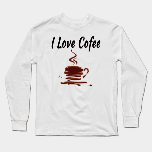 I Love Coffee Long Sleeve T-Shirt by DexterFreeman